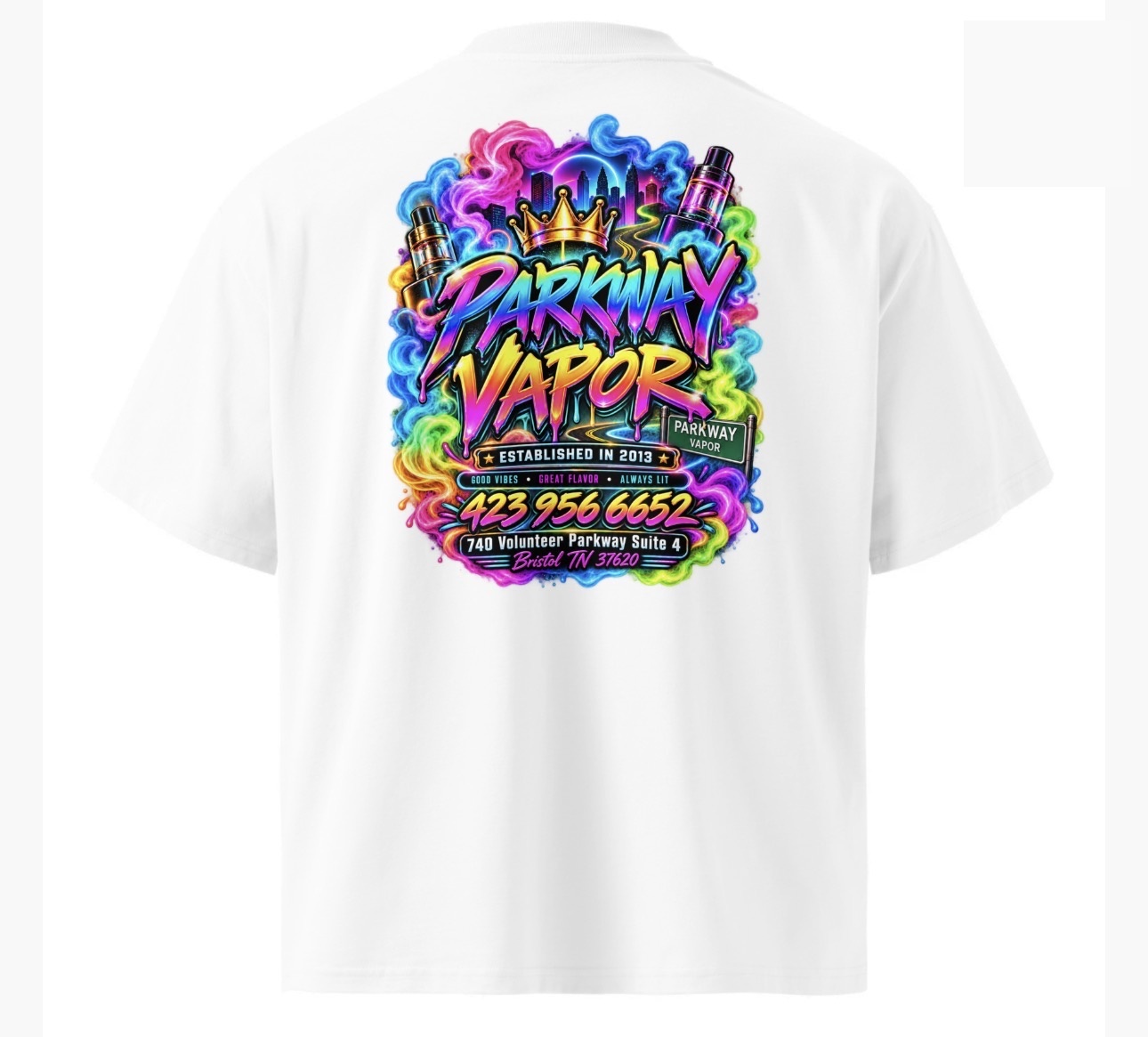 Parkway Vapor T-Shirt — white, back