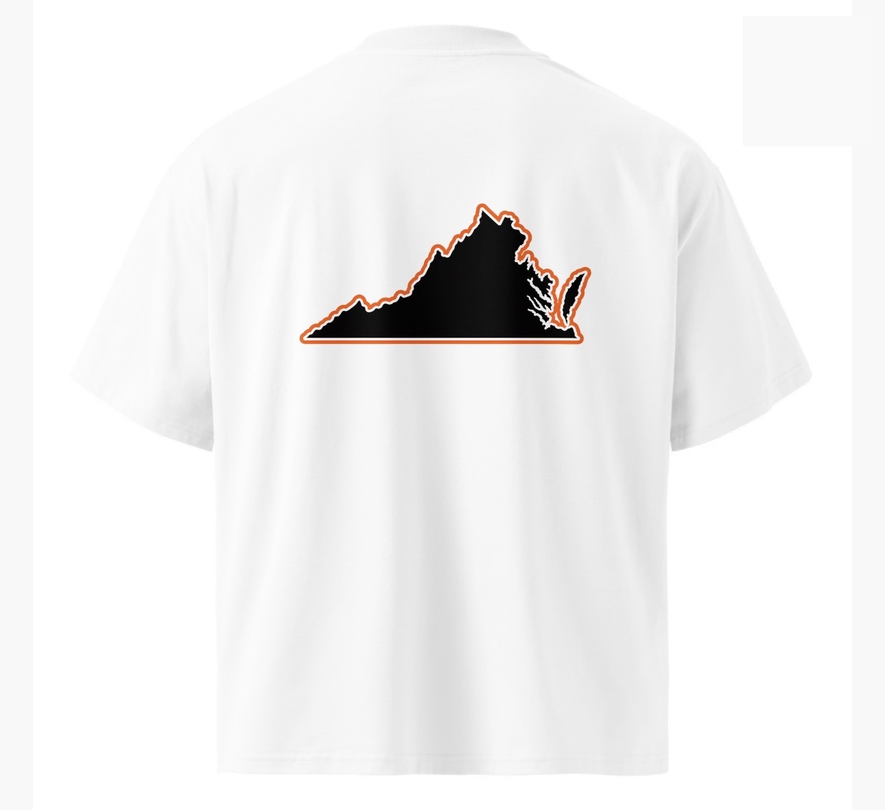 Virginia Outline T-Shirt — white, back
