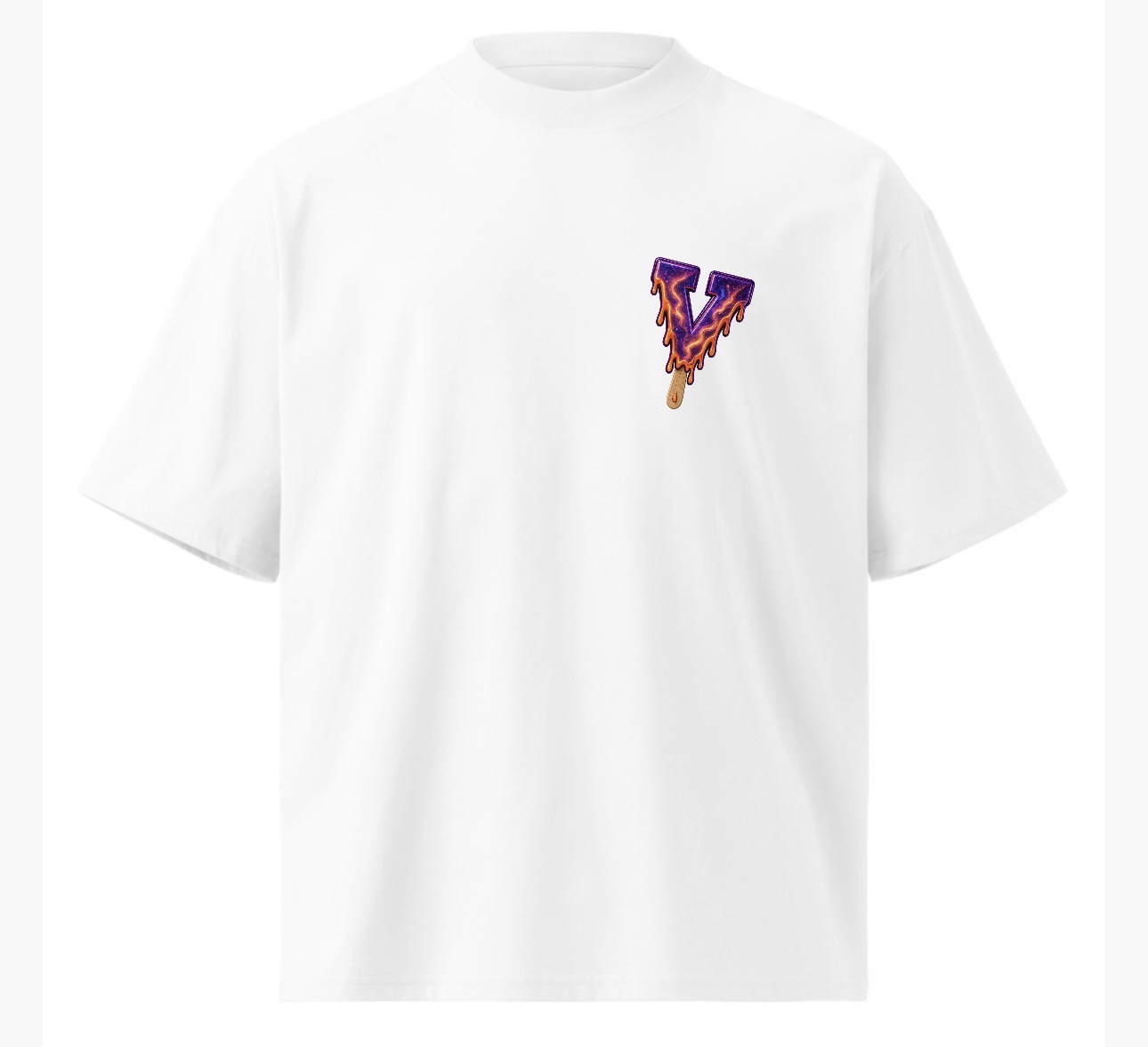 Galaxy Drip V T-Shirt — white, front
