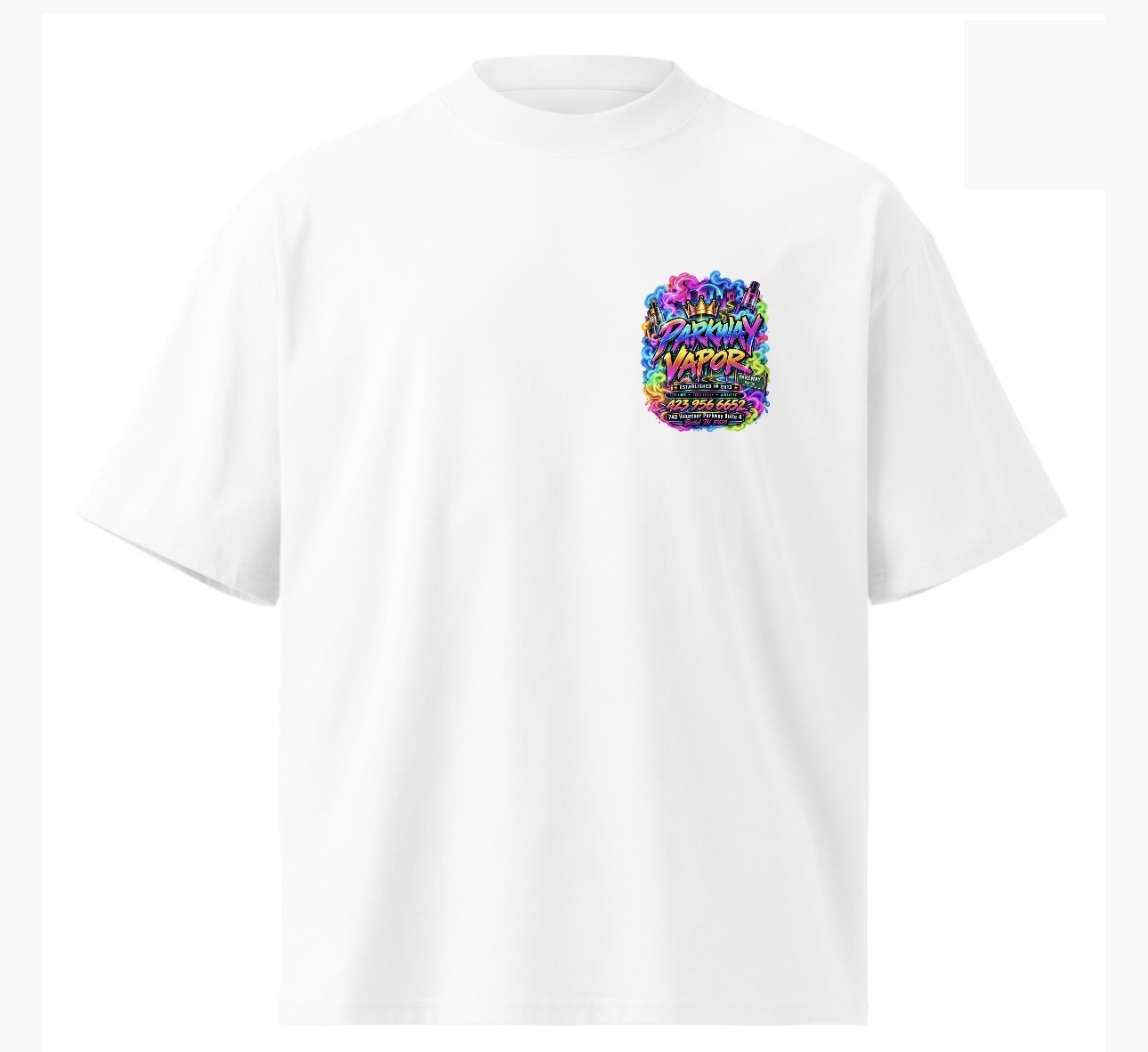 Parkway Vapor T-Shirt — white, front