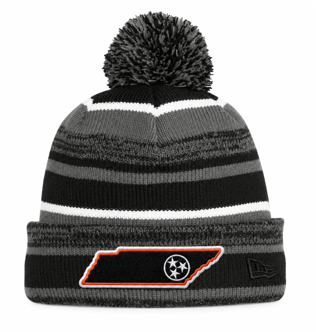 Black/Graphite New Era Sideline beanie with Tennessee three-star patch