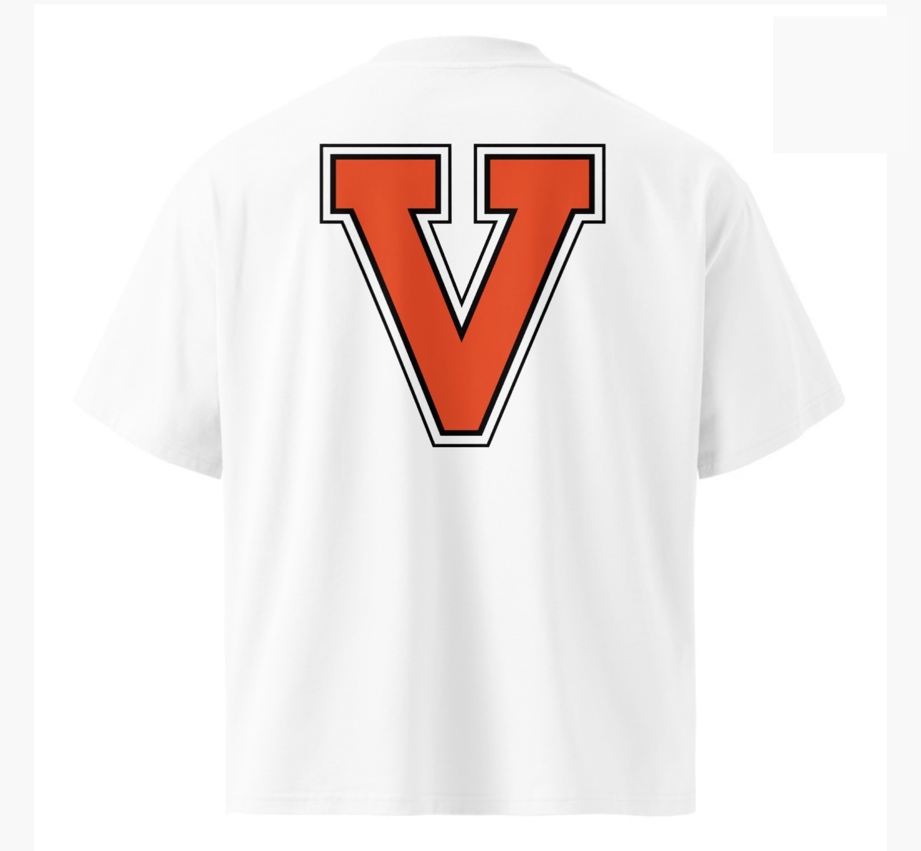 V-Only T-Shirt — white, back