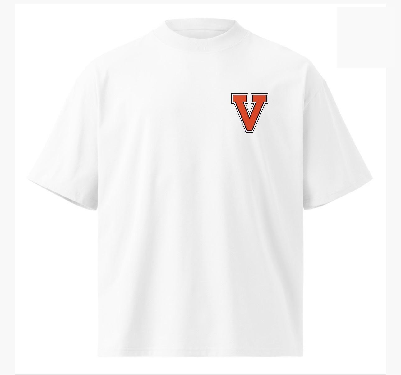 V-Only T-Shirt — white, front