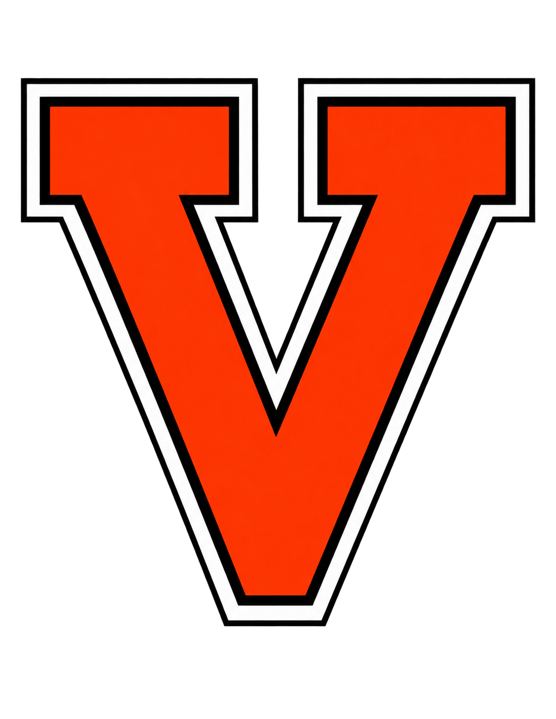 Approved orange V artwork