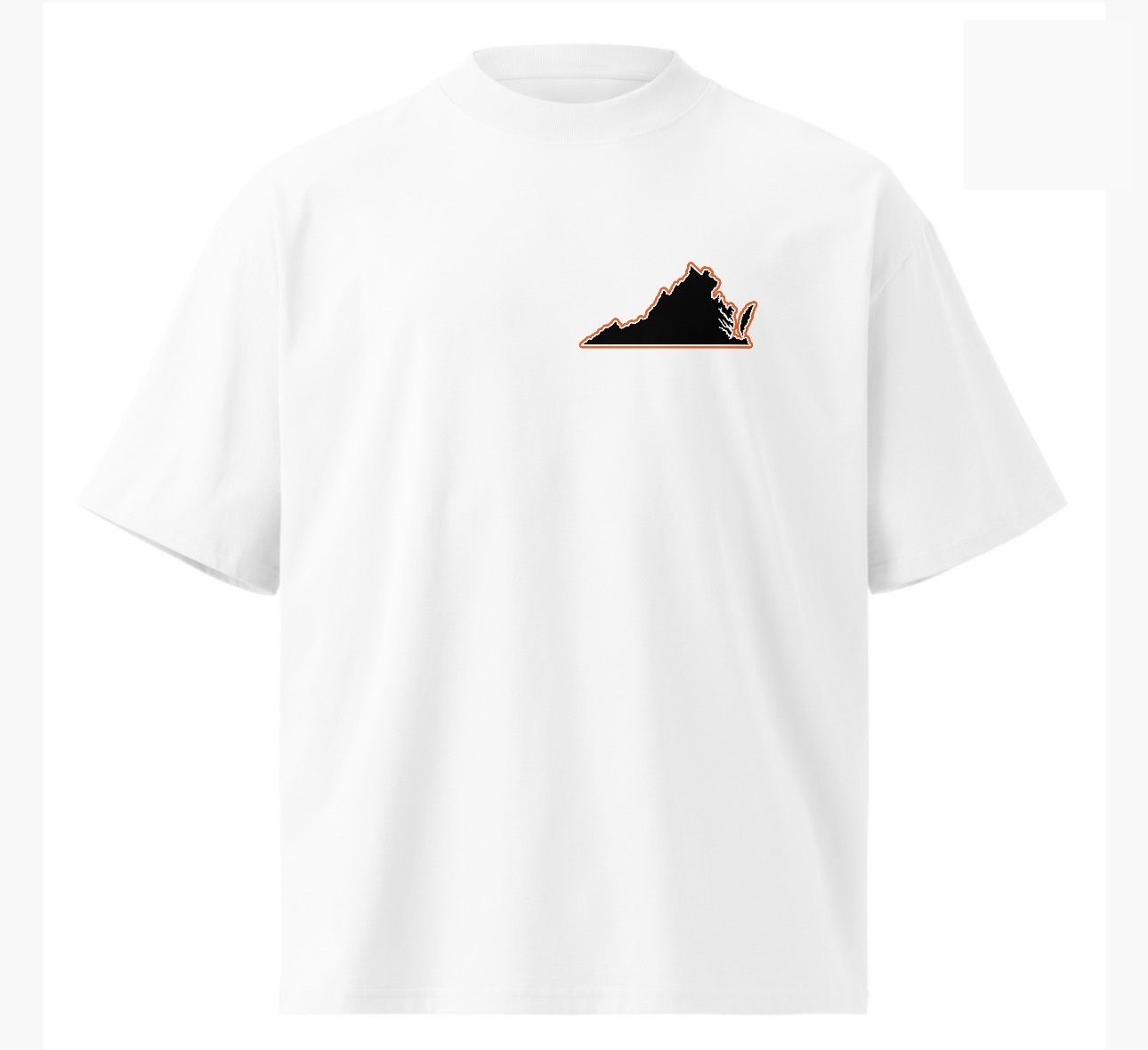 Virginia Outline T-Shirt — white, front